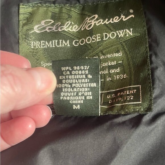 Eddie Bauer Black Down Filled Puffer Jacket Size Medium - Picture 11 of 16